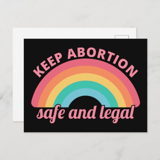 Pro abortus - veilig en legaal houden van abortus briefkaart (Voorkant / Achterkant)