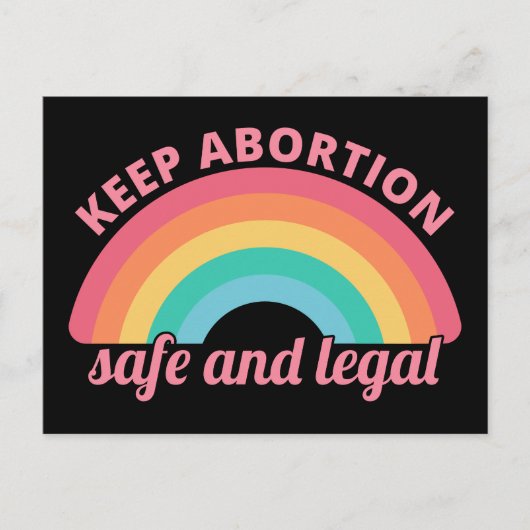 Pro abortus - veilig en legaal houden van abortus briefkaart (Voorkant)