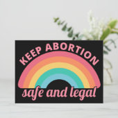 Pro abortus - veilig en legaal houden van abortus kaart (Staand voorkant)