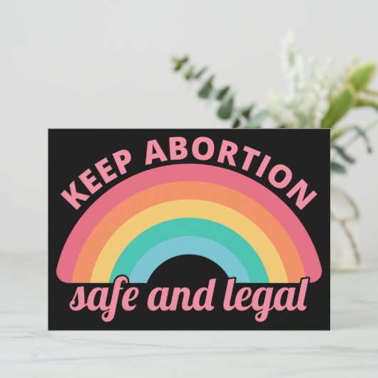 Pro abortus - veilig en legaal houden van abortus kaart (Staand voorkant)