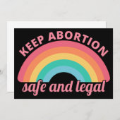 Pro abortus - veilig en legaal houden van abortus kaart (Voorkant / Achterkant)