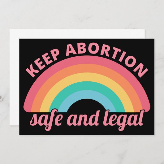 Pro abortus - veilig en legaal houden van abortus kaart (Voorkant / Achterkant)