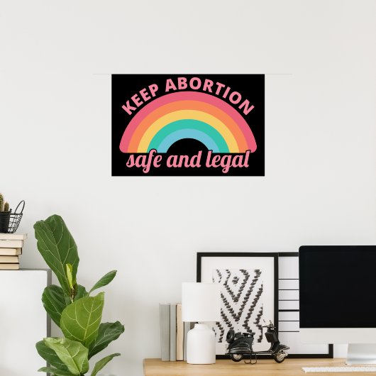 Pro abortus - veilig en legaal houden van abortus poster (Thuiskantoor)
