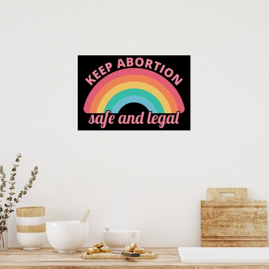 Pro abortus - veilig en legaal houden van abortus poster (Keuken)