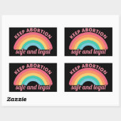 Pro abortus - veilig en legaal houden van abortus rechthoekige sticker (Vel)