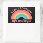 Pro abortus - veilig en legaal houden van abortus rechthoekige sticker (Tas)