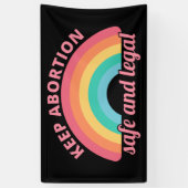 Pro abortus - veilig en legaal houden van abortus spandoek (Verticaal)