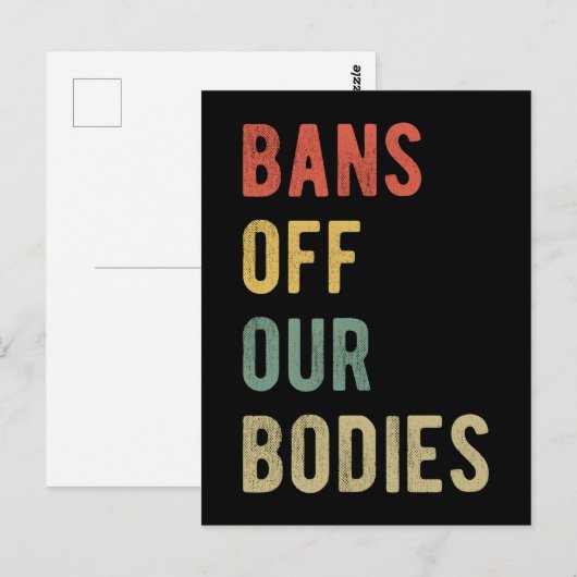 Pro Abortus - Verbod van onze lichamen I Briefkaart (Voorkant / Achterkant)