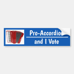 Pro-Accordion en ik stem politiek Bumpersticker