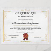 Pro Achievement Appreciate-certificaat (Voorkant)