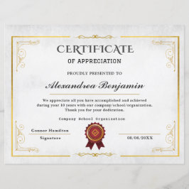 Pro Achievement Appreciate-certificaat