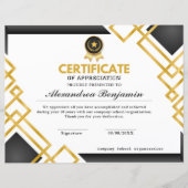 Pro Achievement Appreciate-certificaat (Voorkant)