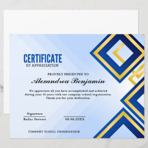 Pro Achievement Appreciate-certificaat