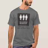 Pro Alle Geslacht Restroom Grappige Verklaring LGB T-shirt (Voorkant)