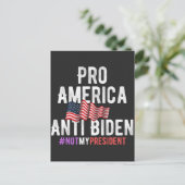 PRO AMERICA ANTI BIDEN FEESTDAGENKAART (Staand voorkant)