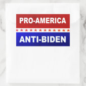 Pro-America Anti-Biden rood, wit en blauw Rechthoekige Sticker (Tas)