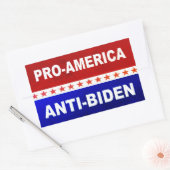 Pro-America Anti-Biden rood, wit en blauw Rechthoekige Sticker (Envelop)