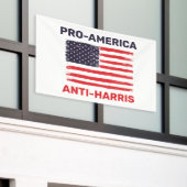 Pro America Anti Harris Gepersonaliseerd Spandoek (Buitenkant Gebouw)