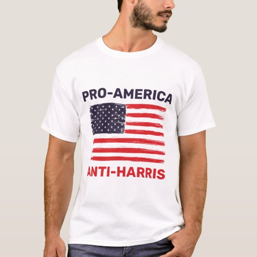 Pro America Anti Harris Gepersonaliseerd T-shirt (Voorkant)