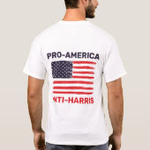 Pro America Anti Harris Gepersonaliseerd T-shirt (Achterkant)