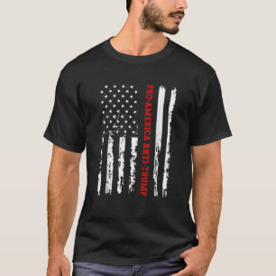 Pro America Anti Trump Amerikaanse vlag T-shirt