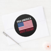 Pro-America Anti-Trump - Anti-Trump - - Ronde Sticker (Envelop)