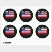 Pro-America Anti-Trump - Anti-Trump - - Ronde Sticker (Vel)