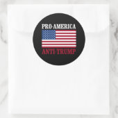 Pro-America Anti-Trump - Anti-Trump - - Ronde Sticker (Tas)