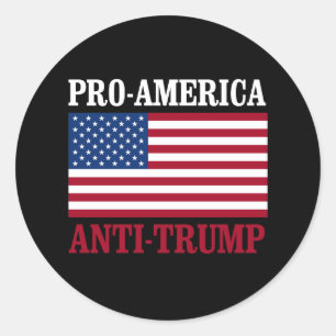 Pro-America Anti-Trump - Anti-Trump - - Ronde Sticker