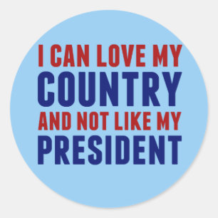 Pro America Anti-Trump Ronde Sticker