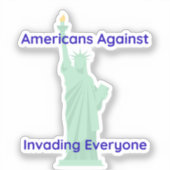 Pro-America Statue of Liberty Sticker (Voorkant)