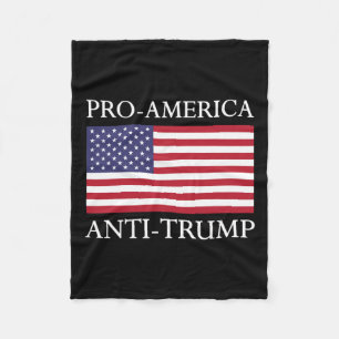 Pro-Amerika Anti-Trump - Amerikaanse Usa Vlag Weer Fleece Deken