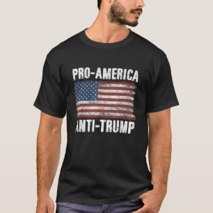 Pro-Amerika Anti Trump Amerikaanse vlag T-shirt