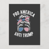 Pro-Amerika Anti-Trump Amerikaanse Vlag Verzet Uitnodiging Briefkaart (Voorkant)
