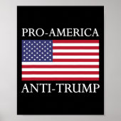 Pro-Amerika Anti-Trump - Amerikaanse vlag Verzet z Poster (Voorkant)