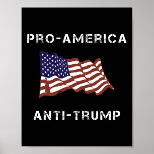 Pro-Amerika Anti-Trump Amerikaanse Vlag Vrouwen Ma Poster