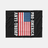 Pro-Amerika Anti-Trump Fleece Deken (Voorkant (Horizontaal))