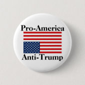 Pro-Amerika / anti-Trump Ronde Button 5,7 Cm (Voorkant)