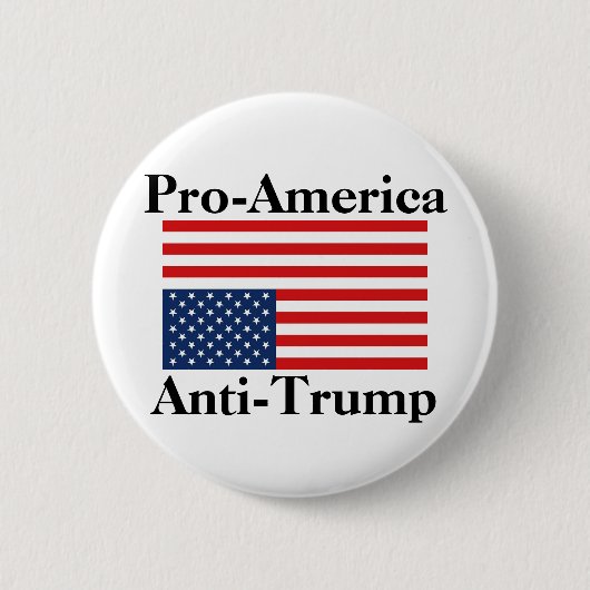 Pro-Amerika / anti-Trump Ronde Button 5,7 Cm (Voorkant)