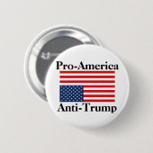 Pro-Amerika / anti-Trump Ronde Button 5,7 Cm (Voorkant /achterkant)