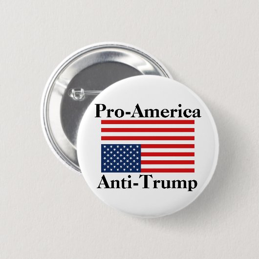 Pro-Amerika / anti-Trump Ronde Button 5,7 Cm (Voorkant /achterkant)