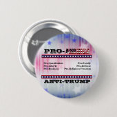 PRO-AMERIKA ANTI-TRUMP RONDE BUTTON 5,7 CM (Voorkant /achterkant)