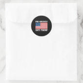 Pro-Amerika Anti-Trump Ronde Sticker (Tas)