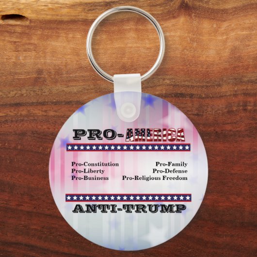 PRO-AMERIKA ANTI-TRUMP SLEUTELHANGER (Voorkant)