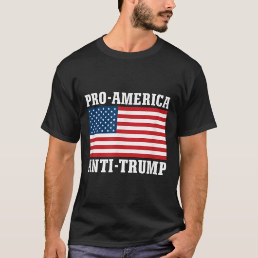 Pro-Amerika Anti-Trump T-shirt (Voorkant)