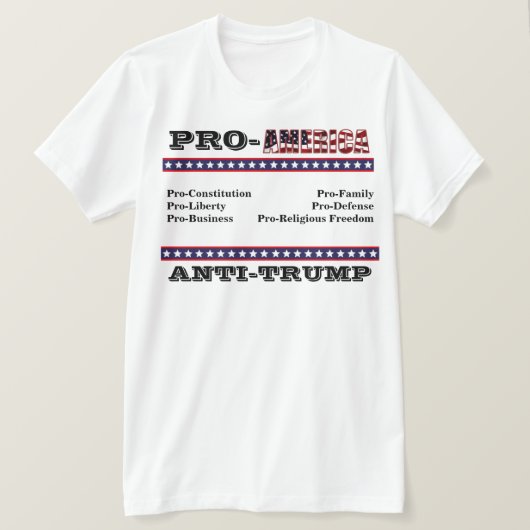 PRO-AMERIKA ANTI-TRUMP T-Shirt (Design voorkant)