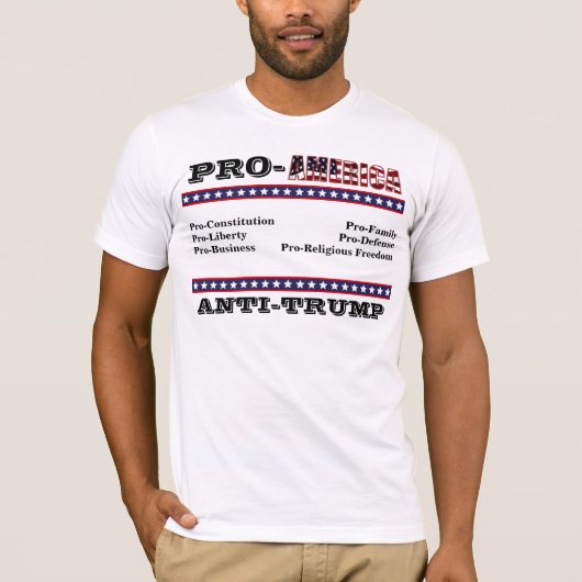 PRO-AMERIKA ANTI-TRUMP T-Shirt (Voorkant)