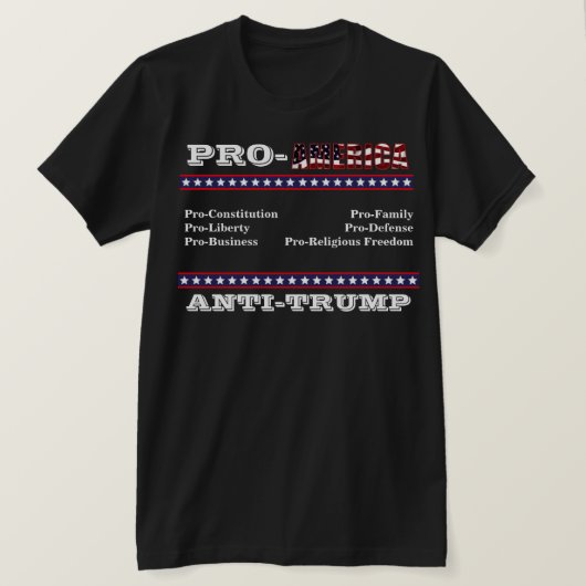 PRO-AMERIKA ANTI-TRUMP T-Shirt (Design voorkant)