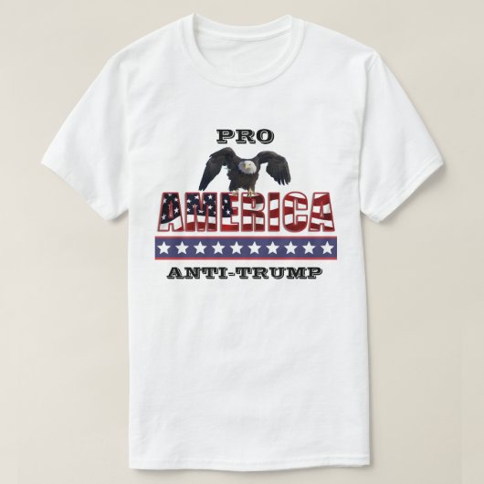 PRO-AMERIKA ANTI-TRUMP T-SHIRT (Design voorkant)