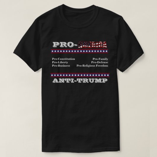 PRO-AMERIKA ANTI-TRUMP T-Shirt (Design voorkant)
